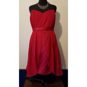 Eden- Red, strapless, prom/bridesmaids dress